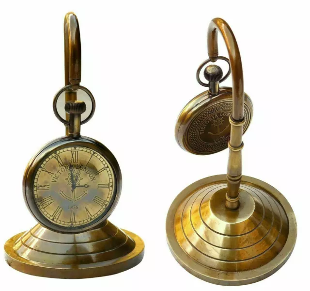 Nautisch Maritim Antik Messing Schreibtisch Uhr Aufhängbare Uhr Wohndeko