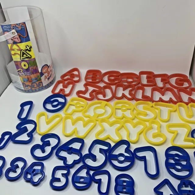 Wilton 48 Pcs ABC 123 Alphabet Letters Numbers Math Signs Symbols Cookie Cutters