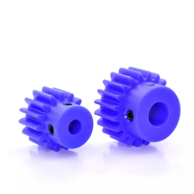 1 Motor 15-60T Plastic Nylon Blue Gear With Step 5-12mm Bore Pinion Gear Spur