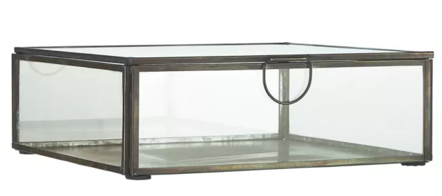 Glasbox Serviettenhalter Schmuckkasten Glas Dose Schwarz Ib Laursen 0884-25