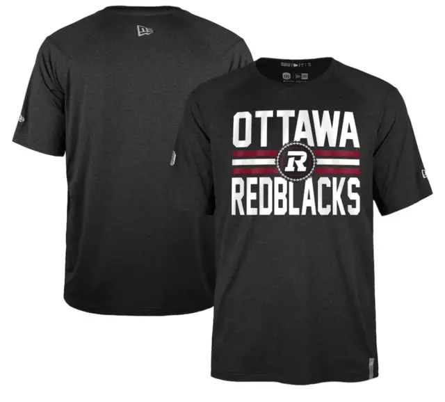 Ottawa Redblacks New Era Sideline Varsity Performance T-Shirt Black CFL Football