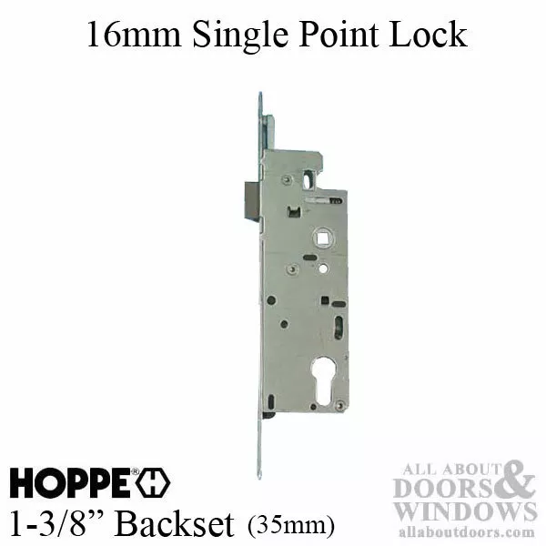 Hoppe Mortise Lock Manual Single Point Lock Body 35mm Backset 16mm Faceplate