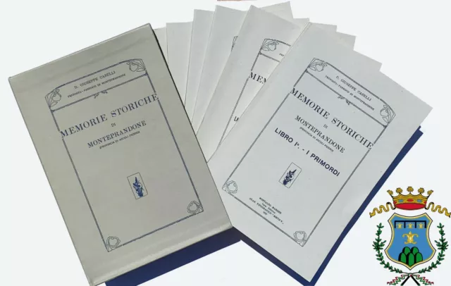 Memorie Storiche di Monteprandone D. Giuseppe Caselli 8 Volumi 1939 Nuovo