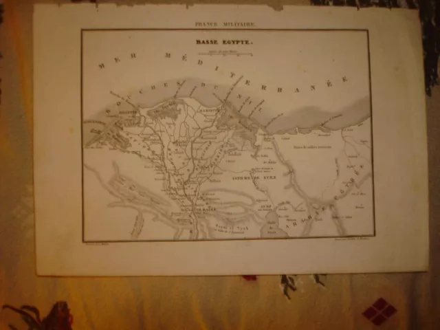 1840 ANTIQUE UPPER EGYPT MAP CAIRO SUEZ ISTHMUS Rare NR