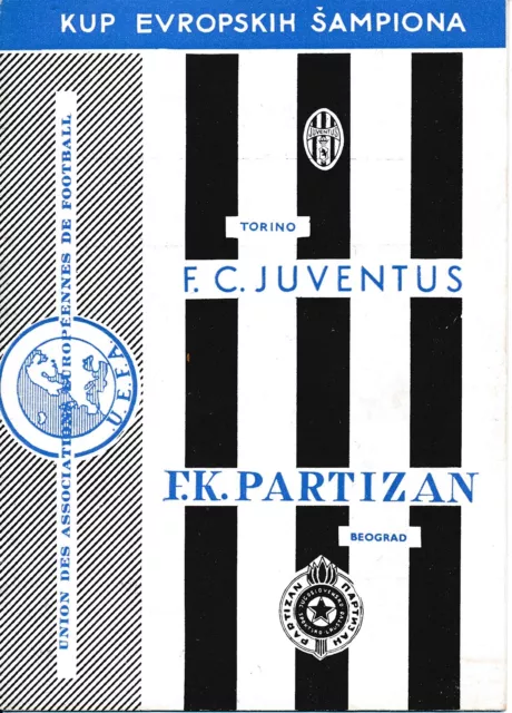 Partizan Belgrade Yugoslavia v Juventus Italy (European Cup) 1961/1962