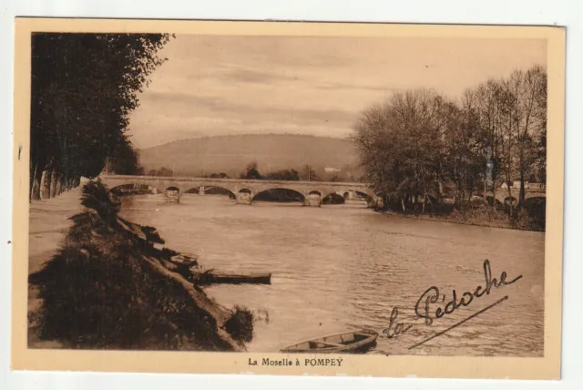 POMPEY - Meurthe et Moselle - CPA 54 - le pont sur la Moselle