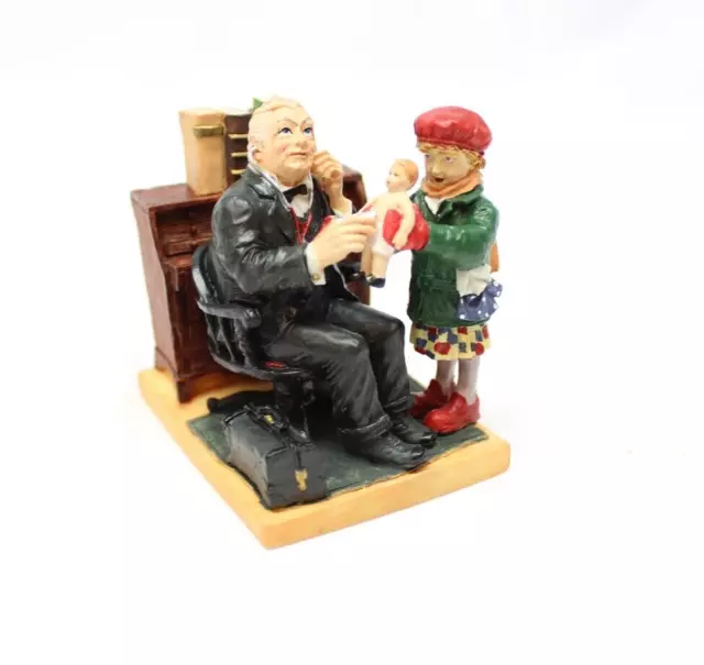 1998 Dave Grossman 'Doctor and Doll' Norman Rockwell 1929 Post Cover Figurine 3"