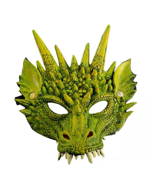 Maschera drago in spuma di lattice con cavallotto Carnival Toys