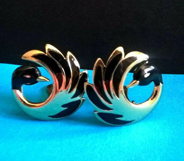 Boucles D'Oreilles Vintage Orena Paris - Fermoir Clips - Occasion En Très Bon État