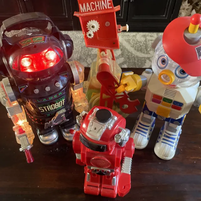 1977 Ideal Mr. Machine, My Pal2 Laser Strobot & New Bright Robots - Bot Good Lot