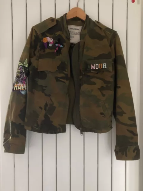 ZADIG & VOLTAIRE et Veste Militaire Camouflage Taille L ETAT NEUF