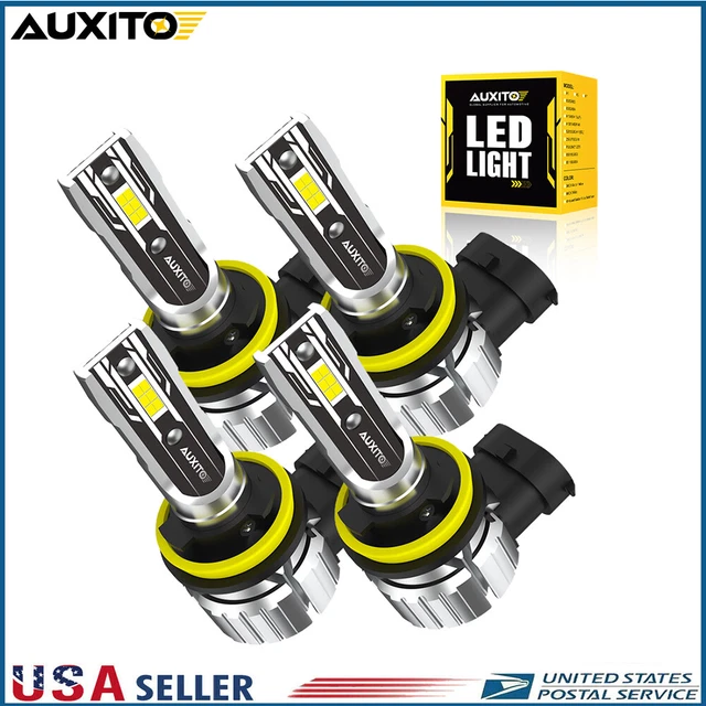 Bombillas LED AUXITO H11 Para Haz Bajo – Súper Brillantes 6500K, CANBUS, IP65 – Pack De 2 Con 2 Años De Garantía