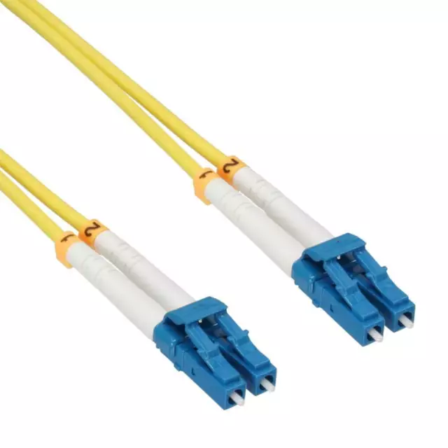 3x InLine LWL Duplex Kabel, LC/LC, 9/125µm, OS2, 0,5m