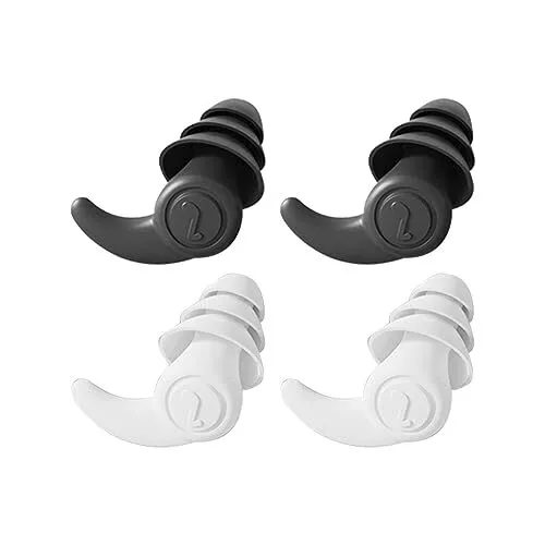 [2 paires] Bouchon d'oreille pour dormir-Hearprotek bouchon oreilles  réutilisable en silicone anti bruit pour sommeil,protection  auditive,réduction de