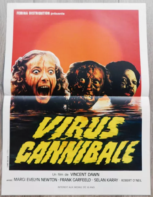 Virus Cannibale Affiche ORIGINALE Poster 40x60cm 15"23 1980 Bruno Mattei