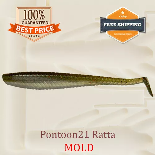 Pontoon21 Ratta Shad Fishing Mold Mould Lure Bait Soft Plastic 38-100 mm