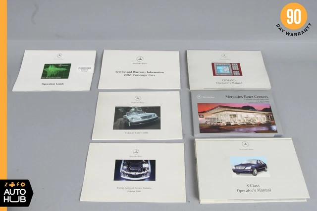 00-02 Mercedes-Benz W220 S600 Owner Operator's Manual Book Service Booklet