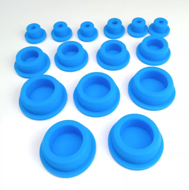 Blue Silicone Rubber Hose Blanking End Caps Inserts Seal Plug Bung Hole Stopper