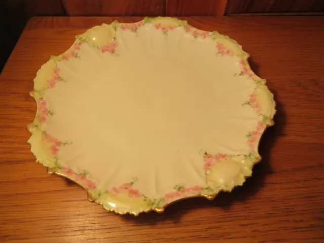 Vintage Exquisite Hand-Painted French Limoges 8 1/2 Salad Plate - Floral Garland