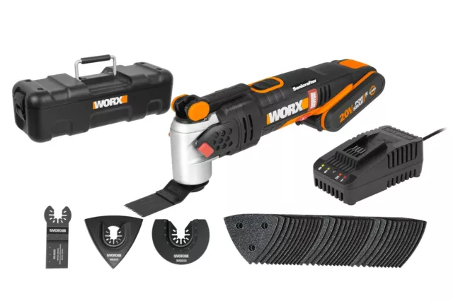 WORX WX693 18V Battery Cordless Brushless Oscillating Multitool Carry Case