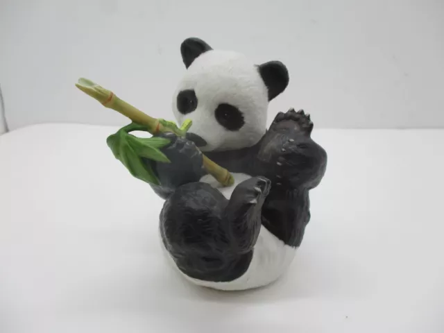 Vintage 1984 Playful Panda Sculpture Figurine Hi There by Eva Dalberg Porcelain