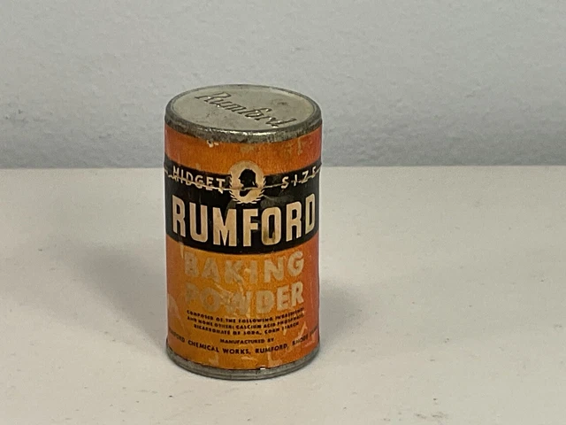 VTG Rumford Baking Powder Midget Size Can Tin