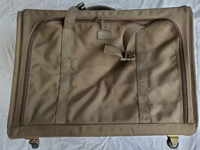 VTG Tumi 27" Ballistic Nylon Olive Green 4-Wheeled Rolling Luggage, U.S. Made