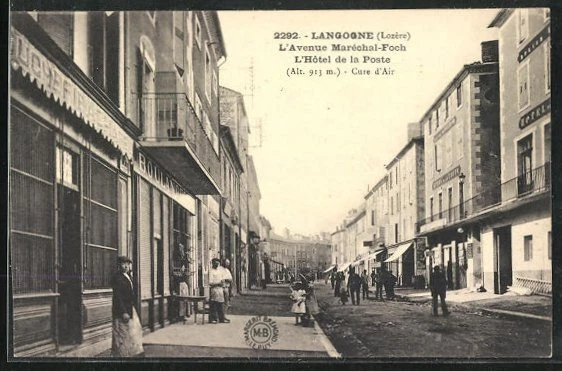CPA Langogne, LHôtel de la Poste