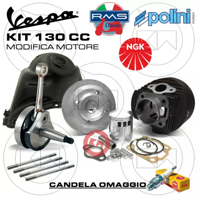 Set Modification Pour VESPA Pk 50 XL Kit Cylindre 125 POLINI Vilebrequin Broches