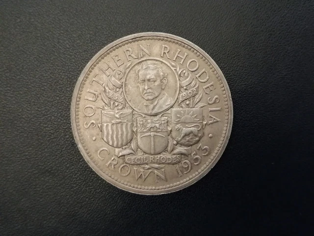 1953 Southern Rhodesia Silver Crown Coin