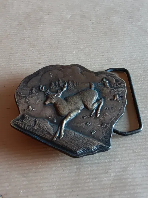 Empire: Rare boucle de ceinturon en bronze représentant la chasse
