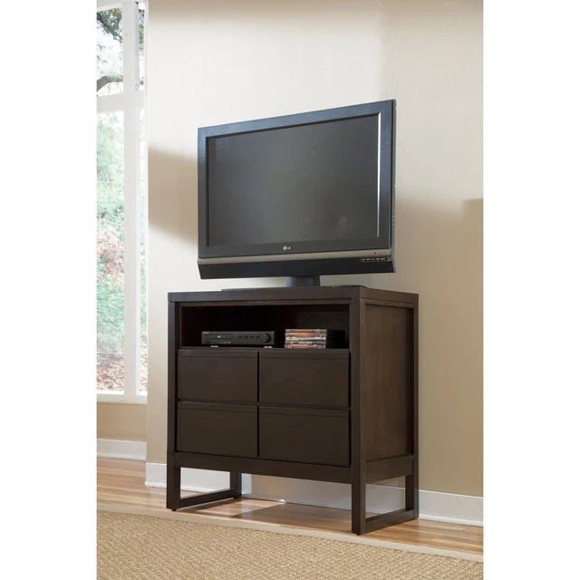Athena Dark Chocolate Media Chest Chocolate 36" x 18" x 35" h