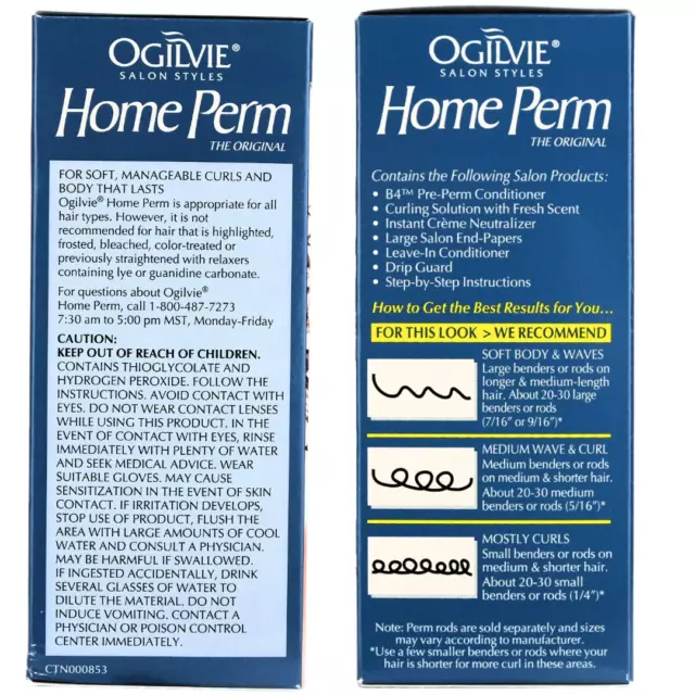 Ogilvie Salon Styles Home Perm Kit for Normal Hair With Extra Body 2