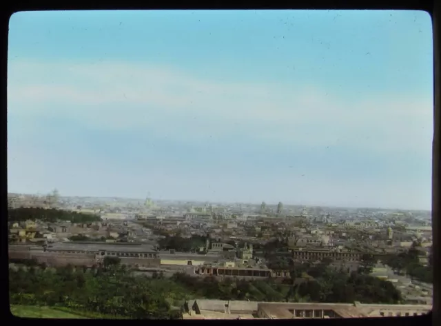 Glass Magic Lantern Slide VIEW OF LIMA C1910 PHOTO PERU