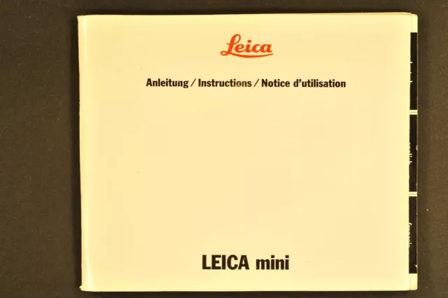 Leitz Leica mini Bedienungsanleitung (3-sprachig)