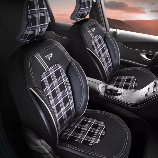 Car Seat Covers Housse de Siège Convient pour Isuzu N35 Dynamic (1+1) Noir Gris