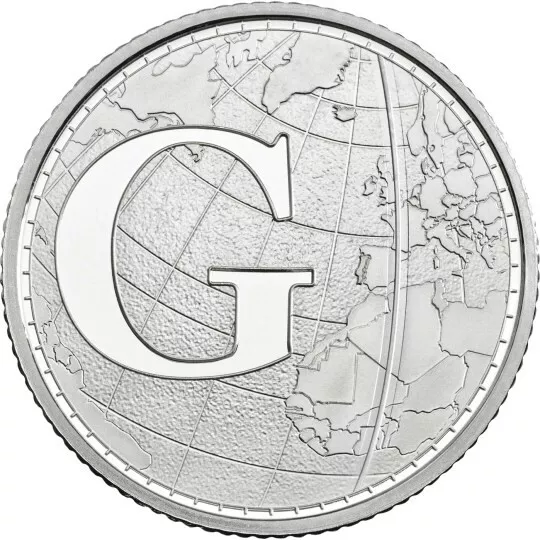 2018 Letter G 10p piece from 10 pence A-Z Alphabet Collection