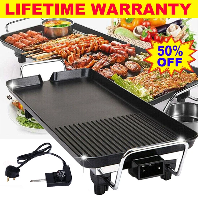 LARGE SIZE ELECTRIC Teppanyaki Table Top Grill Griddle BBQ Hot Plate
