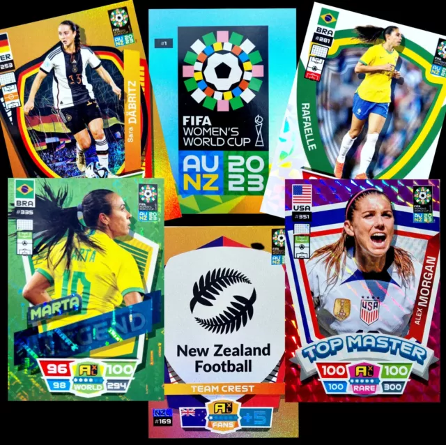 Panini FIFA Women´s World CUP 2023 AU/NZ Adrenalyn XL Cartes Rare aux choix