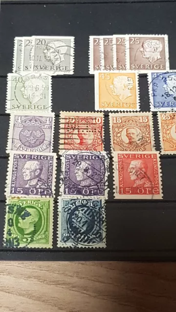 Konvolut / Lot 1 - alte Briefmarken aus Schweden - Sverige 2