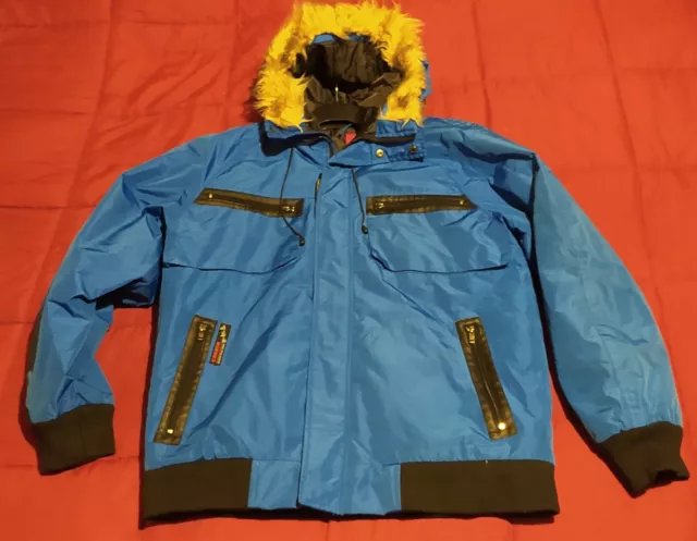 Giacca Cappotto Blu Canada Weather Super Triple Goose parka uomo Taglia L