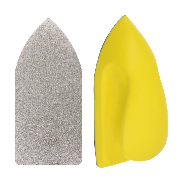 120 Grit Hook and Loop Diamond Hand Polishing Sanding Pad with Backing Holder
