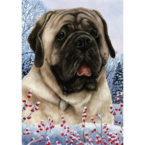 Winter House Flag - Silver Mastiff 15277