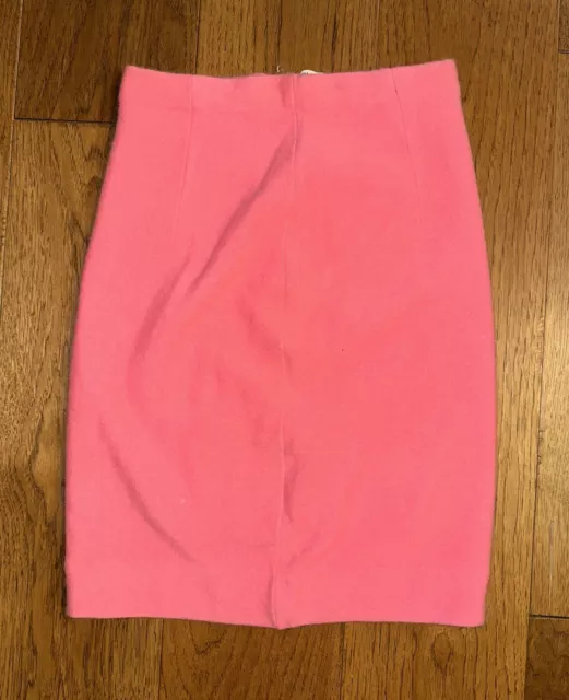 VTG 50s 60s Pink Lamb Wool Angora Pencil Midi Skirt Retro Pin up WOOL SHIRE
