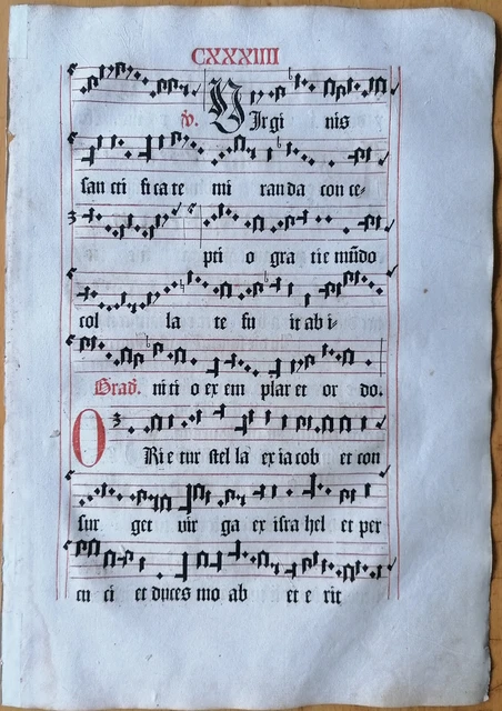 Original Post Inkunabel Blatt Graduale Romanum (134) - 1500