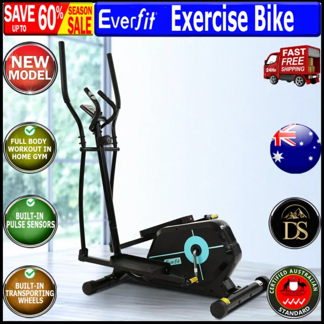 Everfit Exercise Bike Elliptical Cross Trainer Bicycle Home Gym Fitness Machine