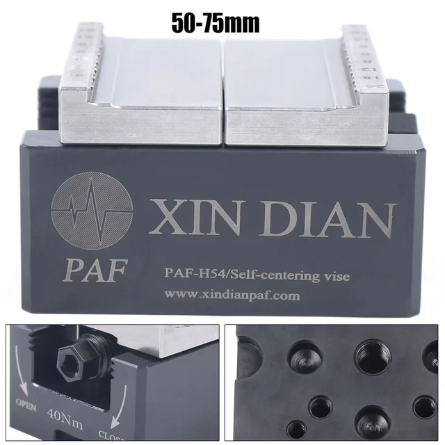 CNC Self-centering Vise  Electrode Fixture Machining Vises Tool 8-55 50-75mm