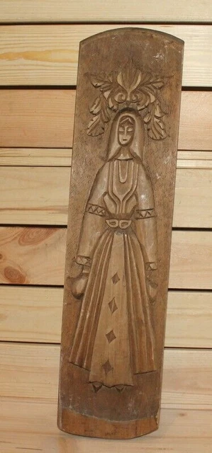 Plaque Murale Ancienne En Cuivre – Motif Femme Nue Reconnaissante, Décor Rétro