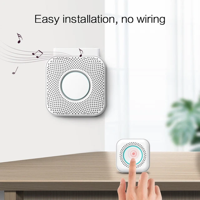 Doorbell Transmitter Plug-type Power Supply Wireless Doorbell 2 PCS/Set