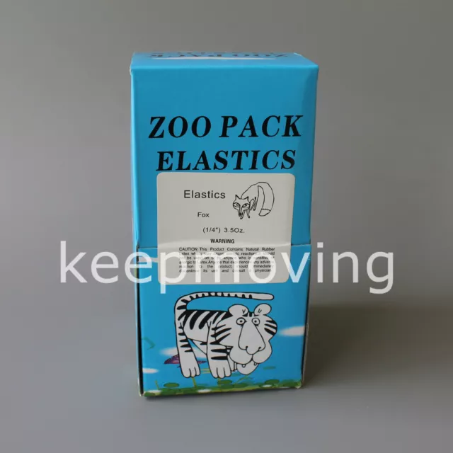 1  Box 50 Packs Orthodontic Zoo Pack Elastic Bands Fox 5000 Pcs/box 1/4 3.5 OZ